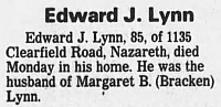 Obit Edward Lynn The_Morning_Call_1985_08_20_page 31