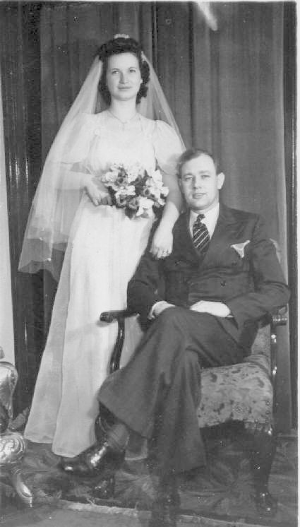 Mary Reckinger & Leo Schneider, Wedding day April 19, 1941